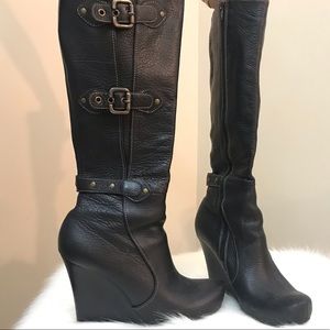 Black tall boots